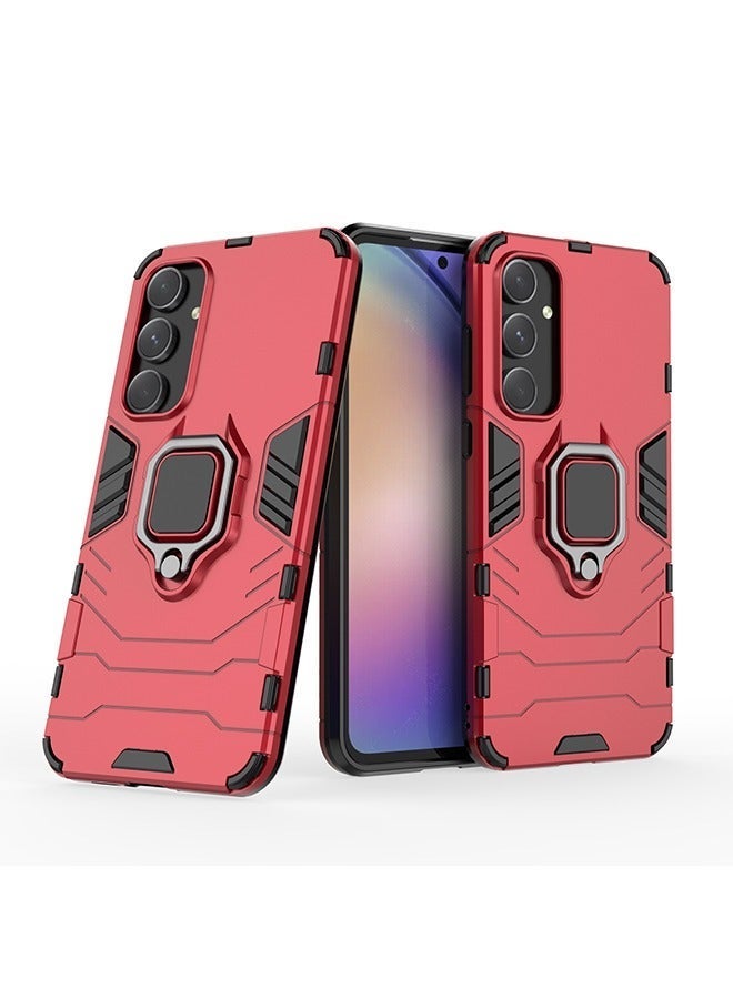 X-level غطاء حقيبة سامسونج جالكسي A55 5G مع حامل حلقة وقاعدة حماية خلفية درع مزدوج الطبقات مقاوم للصدمات ومضاد للخدوش واقي مثبت السيارة لمسة مريحة حامل هاتف ملحقات - Image 5