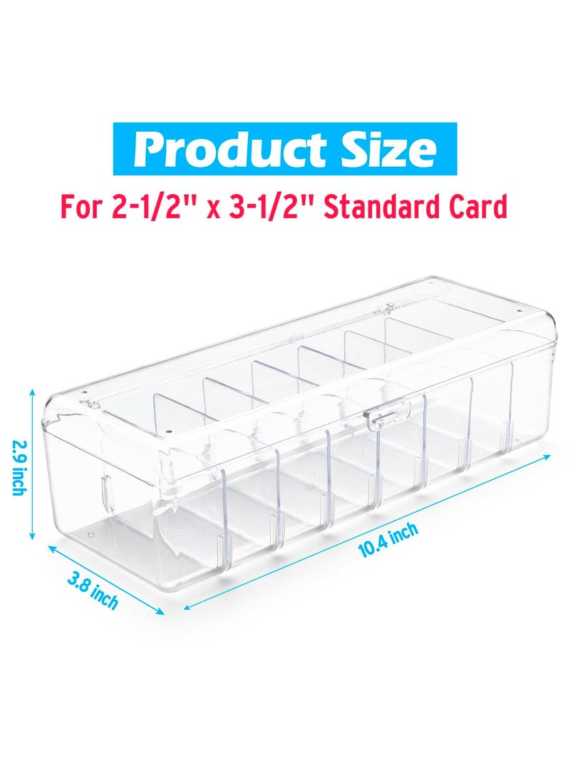 بيبي لاند صندوق تخزين بطاقات التداول بلاستيكي شفاف لتخزين البطاقات كبير لـ 560 بطاقة حافظة مع فواصل قابلة للازالة لبطاقات البيسبول التحميل العلوي المصنفة ام تي جي (شفاف) - Image 2