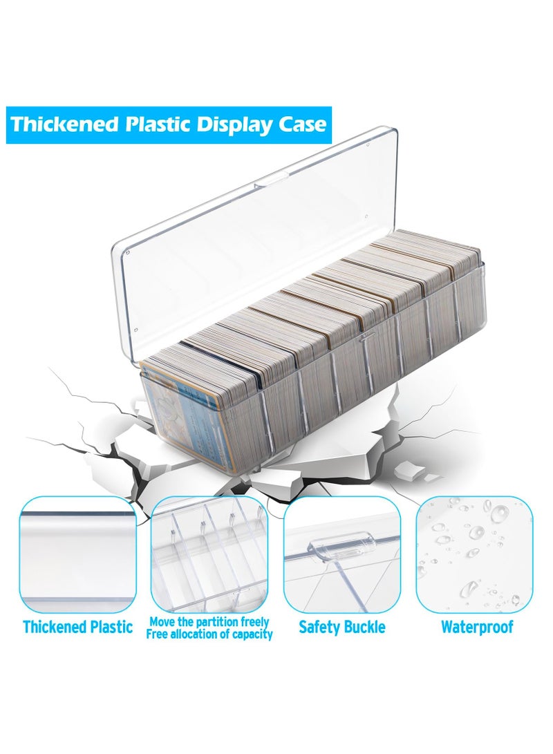 بيبي لاند صندوق تخزين بطاقات التداول بلاستيكي شفاف لتخزين البطاقات كبير لـ 560 بطاقة حافظة مع فواصل قابلة للازالة لبطاقات البيسبول التحميل العلوي المصنفة ام تي جي (شفاف) - Image 3