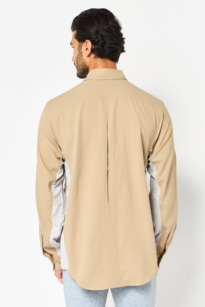 Nike قميص تدريب طويل الأكمام من نايك × ACG للرجال، بيج - Image 4