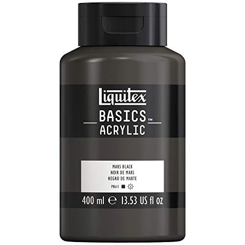 Liquitex BASICS Acrylic Paint, 400ml (13.5-oz) Bottle, Mars Black - Image 1