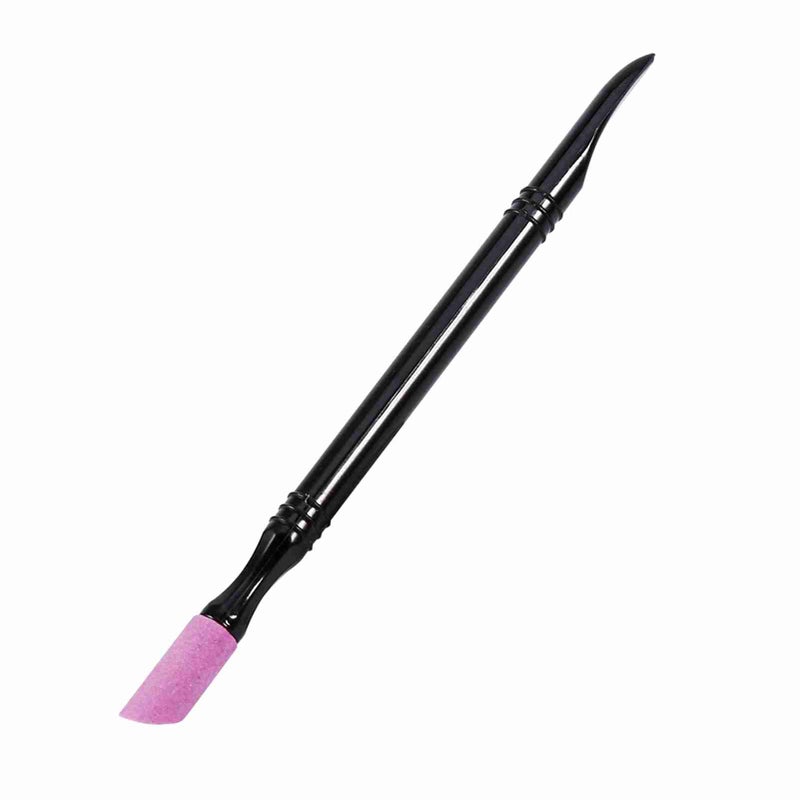 New Nail Art Cuticle Remover Scrub Polish Quartz Pusher Stick Pen Manicure Pedicure Repair Tool - Image 1