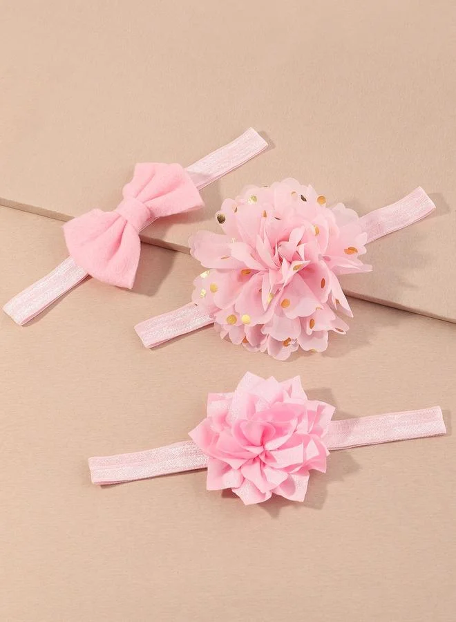تايك تو Set of 3 - Solid Flower Hair Ties