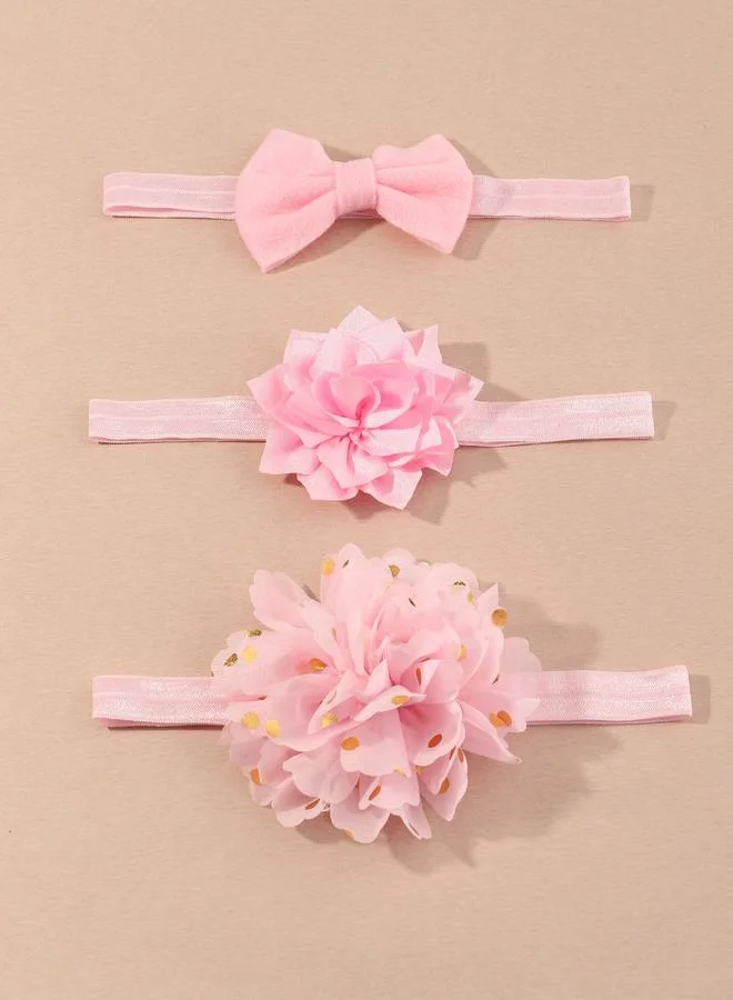 تايك تو Set of 3 - Solid Flower Hair Ties