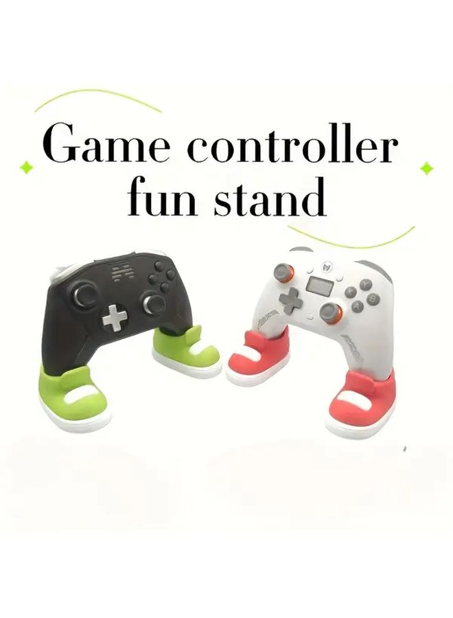 حامل وحدات التحكم الألعاب على شكل حذاء أصفر اللون لأجهزة PS4 PS5 Xbox بلاستيك متين ذو تصميم مرح - Image 1