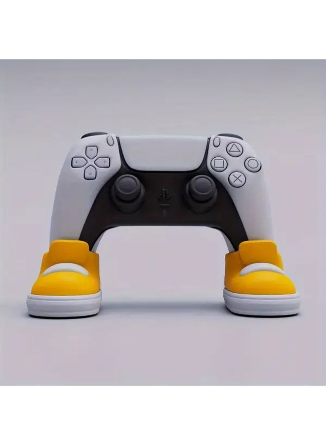 حامل وحدات التحكم الألعاب على شكل حذاء أصفر اللون لأجهزة PS4 PS5 Xbox بلاستيك متين ذو تصميم مرح - Image 4