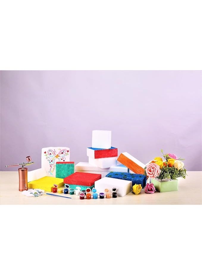 كرافت ماجيك مجموعة 8 قطع من كتل الفوم الحرفية 4×4×2 بوصة | طوب ستيروفوم بوليستيرين مربع للنحت الفني، النمذجة، ترتيب الزهور والحرف اليدوية - Image 2