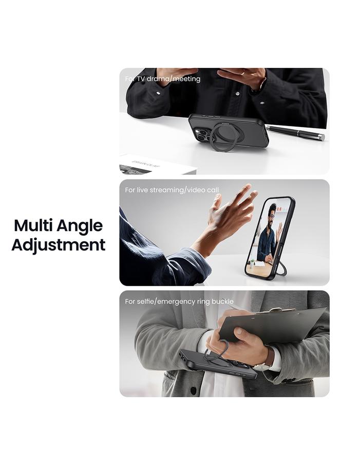 Usams Case For iPhone 16 Plus GZ Series Rotating Bracket MagSafe Phone Case - Image 4