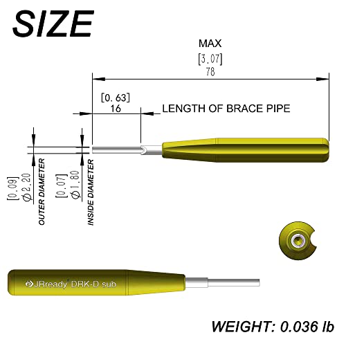 JRready D SUB Connector Pins Removal Tool JRready DRK-D SUB Pins insertion Extraction Tool for TE/AMP/Harting Heavy Duty 5A Han DB Connector Crimp Contacts Extract, ID:0.07,OD: 0.09 - Image 2