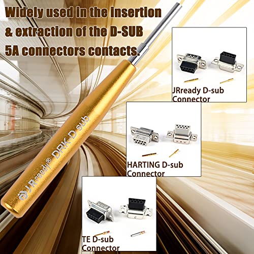 JRready D SUB Connector Pins Removal Tool JRready DRK-D SUB Pins insertion Extraction Tool for TE/AMP/Harting Heavy Duty 5A Han DB Connector Crimp Contacts Extract, ID:0.07,OD: 0.09 - Image 4