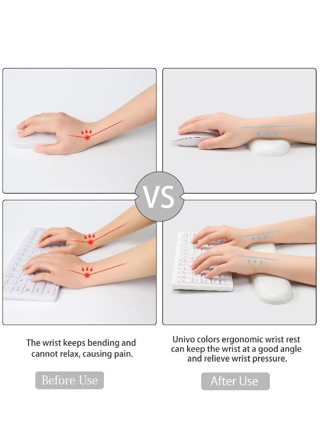 Silicone Gel Wrist Rest Set for Keyboard and Mouse, Comfortable Cushion Support for Office and Gaming, Ideal for Computer and Laptop Use, Pain Relief and Enhanced Typing Experience - Image 2