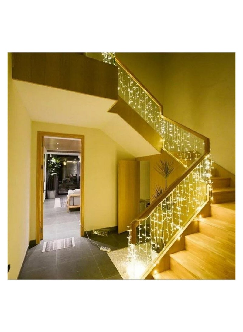 ماركة غير محددة - ستارة مضيئة تصميم شلال لون الاضاءة شمسي - Image 1