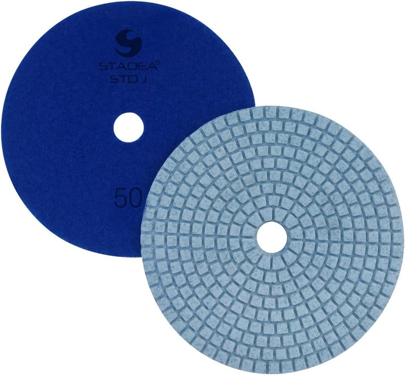 Stadea PPW119D Diamond Polishing Pads 4 Inch Grit 50  For Concrete Marble Terrazzo Floor Granite Stone Counter Edge Wet Polishing  Pack of 2 - Image 1