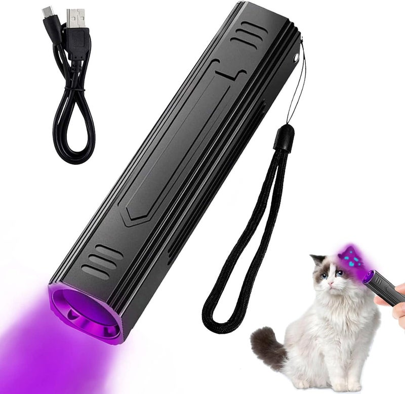 365nm UV Black Light Flashlight, Portable UV Lamp For Pet Urine Stain Detection, Cat And Dog Inspection, Bed Bug Check And Fluorescent Surface Observation - Image 1