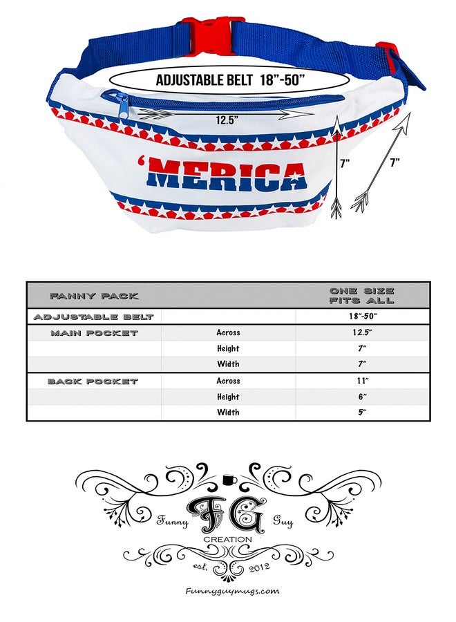 Funny Guy Mugs Merica Fanny Pack - Image 4