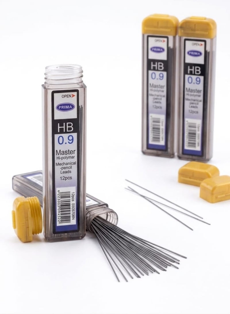 Prima 0.9mm Nib Set - 3 Pack for HB Mechanical Pencils - Black - Image 2