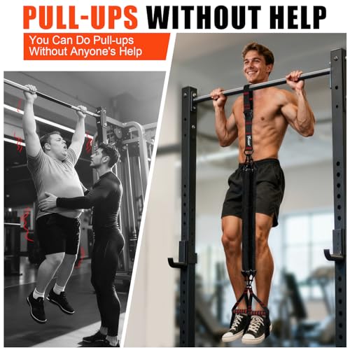 WOQQW Upgraded Pull Up Assistance Bands, Heavy Duty Resistance Bands with Handles, Exercise Band with Door Anchor, Adjustable Workout Band Set for Pull Up Bar, Full Body Strength&Muscle Training, Home Gym - Image 3