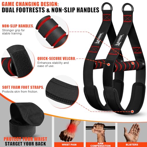 WOQQW Upgraded Pull Up Assistance Bands, Heavy Duty Resistance Bands with Handles, Exercise Band with Door Anchor, Adjustable Workout Band Set for Pull Up Bar, Full Body Strength&Muscle Training, Home Gym - Image 5