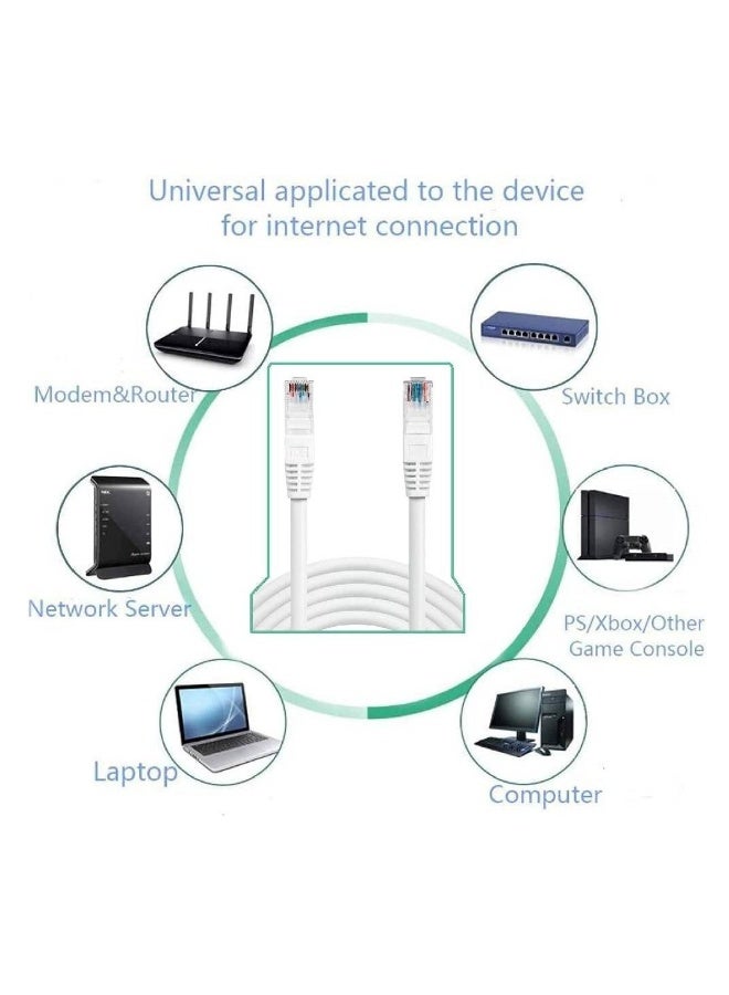 ملبوس كابل إيثرنت Cat 6، كابل Cat6، كابل شبكة LAN للحاسوب، سلك نحاسي كامل، 40 متر - Image 4