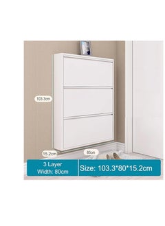 Protector Entryway Slim,Hidden Shoe Organizer Cabinet,Narrow Shoe Cabinet Storage with Doors,Closed Shoe Rack,Tipping Bucket Shoe Storage Cabinet,for Hallway Closet Small Spaces  - Image 1