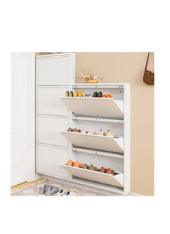 Protector Entryway Slim,Hidden Shoe Organizer Cabinet,Narrow Shoe Cabinet Storage with Doors,Closed Shoe Rack,Tipping Bucket Shoe Storage Cabinet,for Hallway Closet Small Spaces  - Image 2