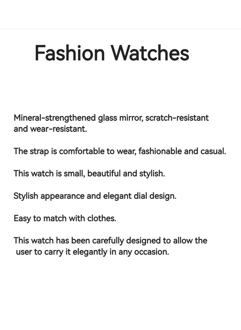 Generic Fashion Roman pattern diamond ladies watch quartz leather belt Women's watch brown  - Image 2