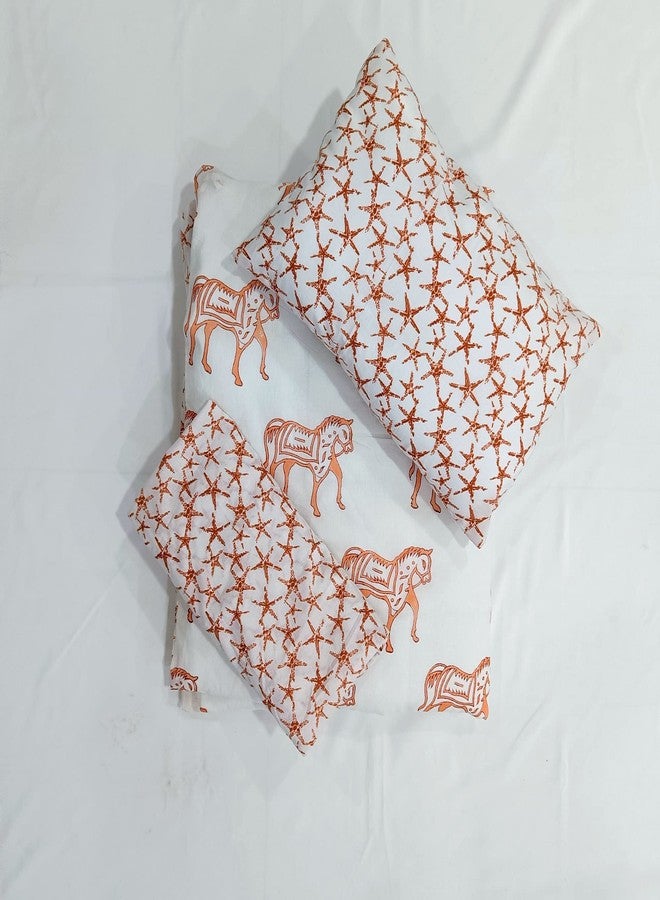 Trade Star 100% Cotton Bedding Set Natural Dyes Reversible Comforter Nursary Set Lovely Duvet Cover Baby Bedding Set for Bedroom (Pattern - 4) - Image 3