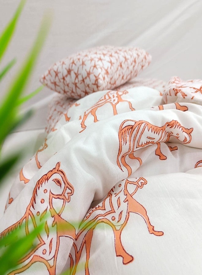 Trade Star 100% Cotton Bedding Set Natural Dyes Reversible Comforter Nursary Set Lovely Duvet Cover Baby Bedding Set for Bedroom (Pattern - 4) - Image 2