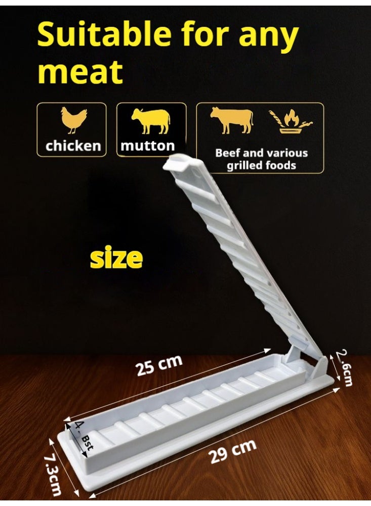 Kebab Maker Machine – ABS Plastic Food Press for Beef, Lamb, Seafood & Veggies – Easy-to-Use Kabob Skewer Mold for BBQ, Camping & Parties – Uniform & Delicious Kebabs Every Time!  - Image 4