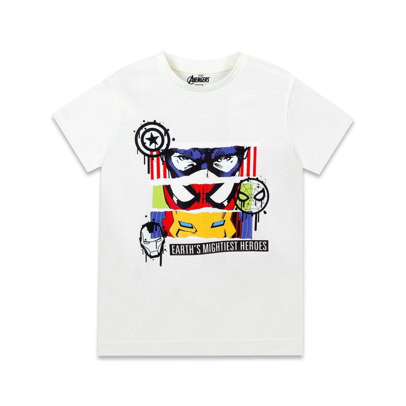 Marvel Avengers Earth's Mightiest Heroes Kids Boy's Short Sleeve T-Shirt - Image 2