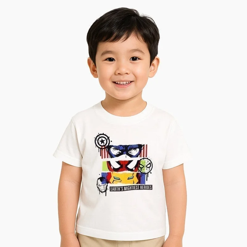 مارفل تيشيرت أكمام قصيرة للأولاد من مارفل أفينجرز أبطال الأرض الأقوياء
