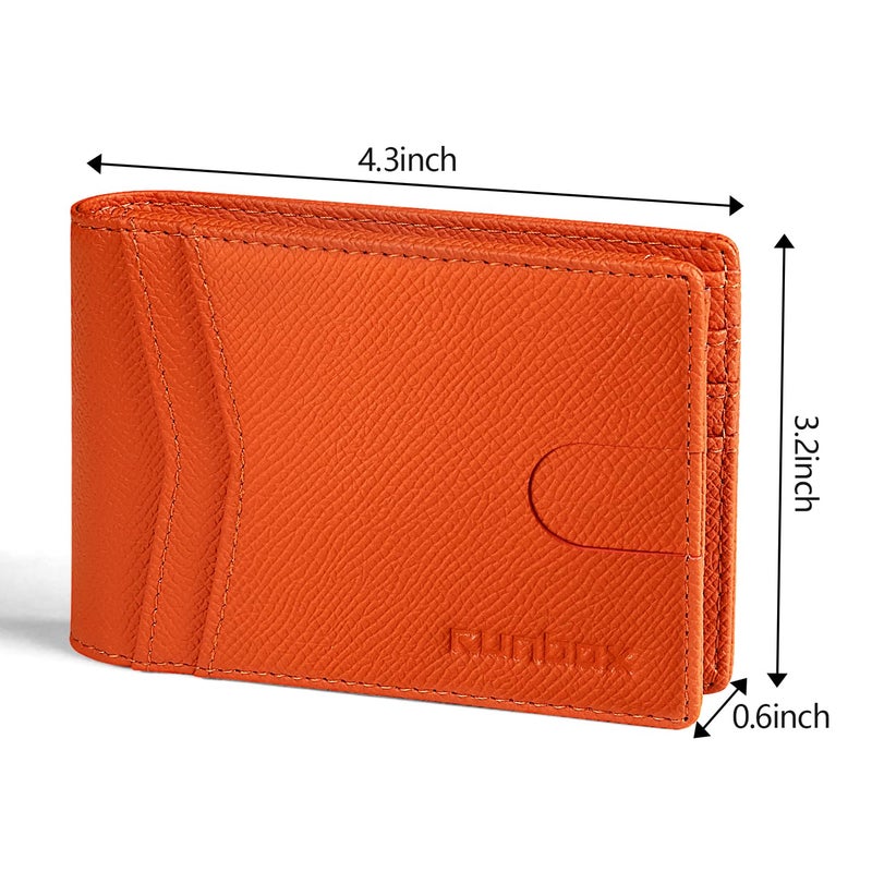 RUNBOX Wallet for Men and Women Slim Rfid Leather 2 ID Window With Gift Box - Image 3