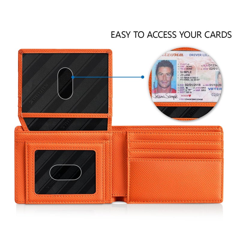 RUNBOX Wallet for Men and Women Slim Rfid Leather 2 ID Window With Gift Box - Image 2