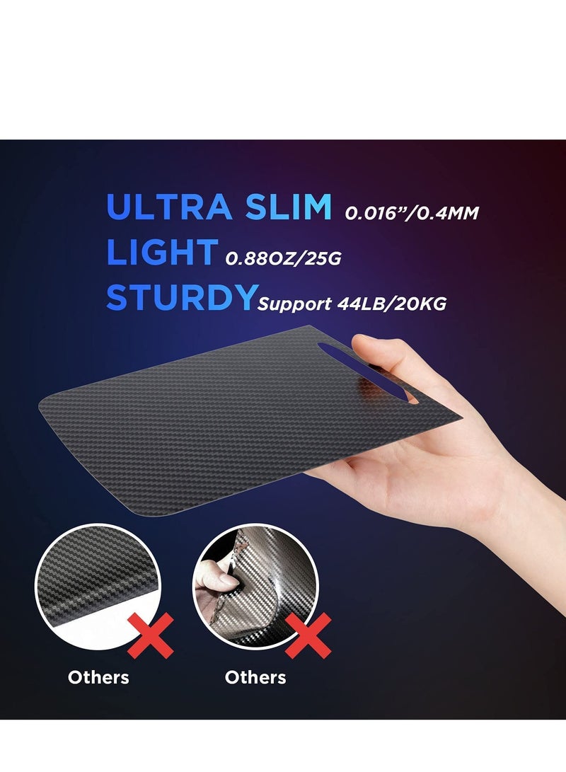 KASTWAVE Center Console Wrap Cover Kit,  for 2021 Tesla Model 3 Model Y Ultra Slim Non-Trace Remove Center Console Protector Accessories Premium ABS Material(Glossy Carbon Fiber) - Image 4