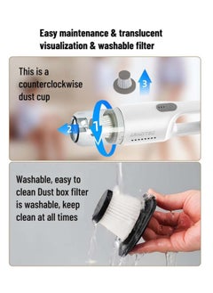 ARNOTEC Cordless Vacuum Cleaner, 12000Pa Powerful Cordless Vacuum with 6000 mAh Battery, 35Mins Long Runtime, Lightweight & Ultra-Quiet Stick Vacuum for Hardwood Floor Carpet Pet Car Cleaning  - Image 3