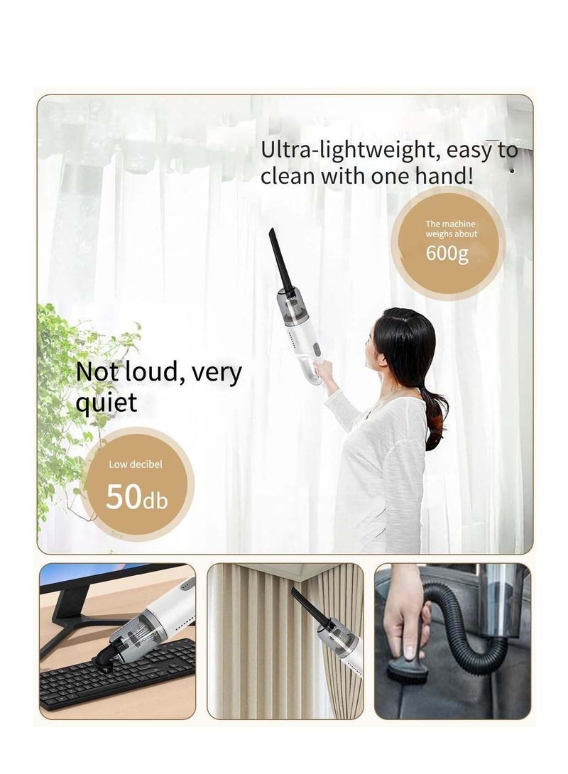 Cordless Vacuum Cleaner, 12000Pa Powerful Cordless Vacuum with 6000 mAh Battery, 35Mins Long Runtime, Lightweight & Ultra-Quiet Stick Vacuum for Hardwood Floor Carpet Pet Car Cleaning