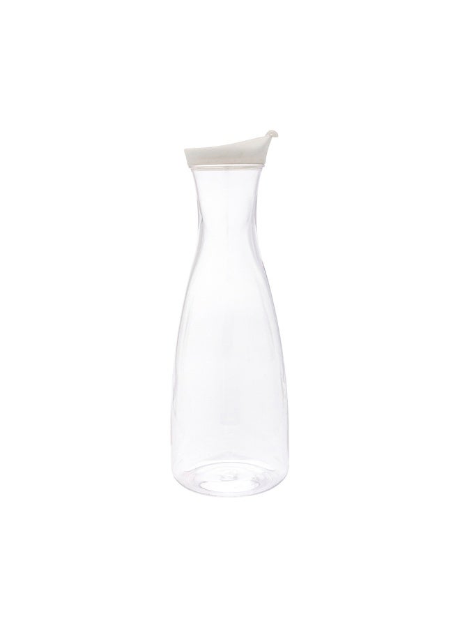 Restaurantware كاراف عصير بار لوكس سعة 51 أونصة، إبريق ميموزا غير قابل للكسر - مع غطاء، عنق ضيق، دكّان مياه بلاستيكي شفاف، حافة واسعة، لتقديم الشاي المثلج أو الحليب - Image 1