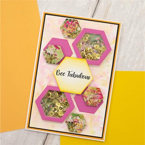 Briartw Honey Bee Sentiment Clear Stamps and Metal Cutting Dies Sets for Card Making DIY Scrapbooking Paper Crafts Decoration Album Photo Invitation Card Blessing Card - Image 5