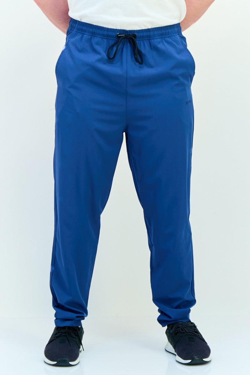 RBX Men Sportswear Fit Brand Logo Training Sweatpants, Ensign Blue  - Image 1