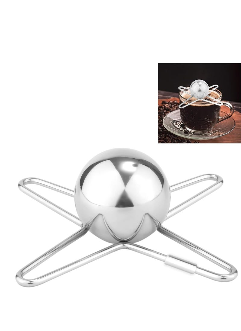 Oasisgalore - 1.57 Inch Stainless Steel Coffee Cooler Ball, Metal Ice Sphere for Espresso & Spirits - Image 1