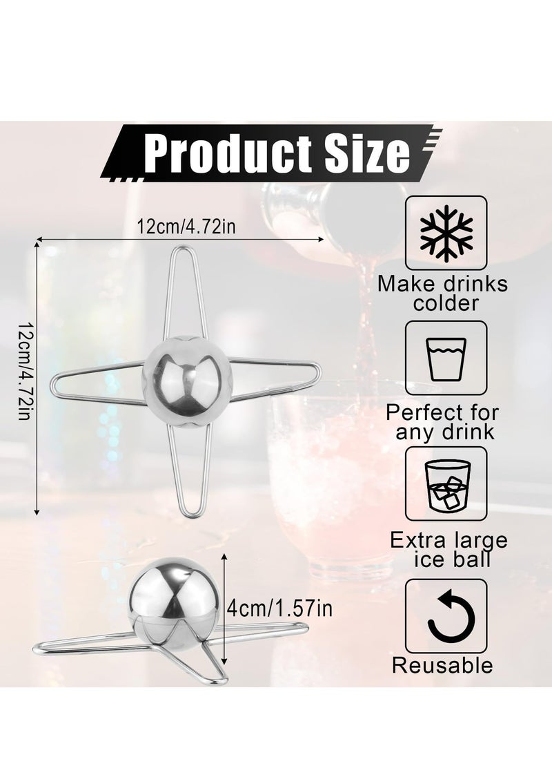 Oasisgalore - 1.57 Inch Stainless Steel Coffee Cooler Ball, Metal Ice Sphere for Espresso & Spirits - Image 1