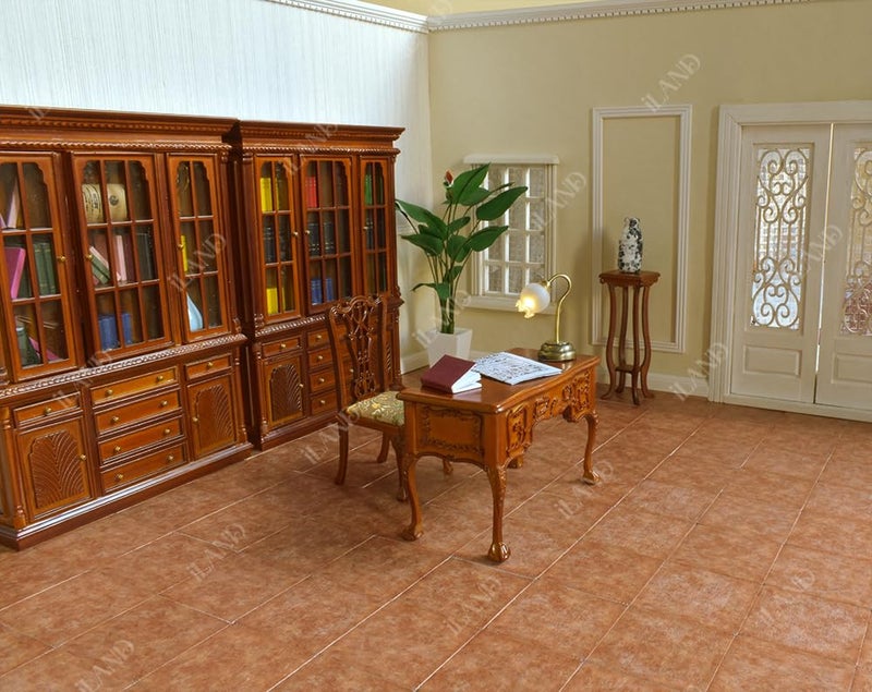 iLAND Dollhouse Flooring on 1/12 Scale 1/6 Scale, Miniature Dollhouse Accessories, 30pcs Double-Sided Dollhouse Floor Tiles (Classical Inlays & Marbling Pattern) - Image 4