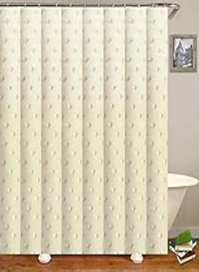 Waterproof Polyester Shower Curtain Bathroom Polyester Fabric Fabric Fabric Fabric 12 Hooks - Color Random