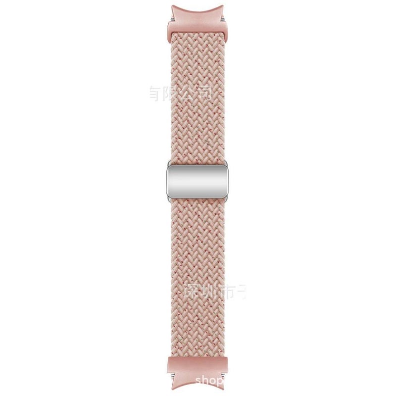 سوار ساعة ذكية سوار نايلون حلقي متوافق باللون وردي قابل للتعديل مع Samsung Galaxy Watch 7 بملاءمة قابلة للتعديل وحزام بديل - Image 5