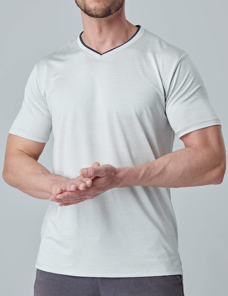 Liberty Pro 5 Pack Mens V-Neck Dry Fit T-Shirts, Active Athletic Short Sleeve Workout Tops, Performance Gym Tees (Set 1, X-Large) - Image 3