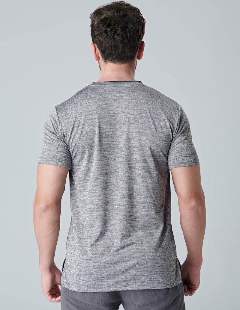 Liberty Pro 5 Pack Mens V-Neck Dry Fit T-Shirts, Active Athletic Short Sleeve Workout Tops, Performance Gym Tees (Set 1, X-Large) - Image 5