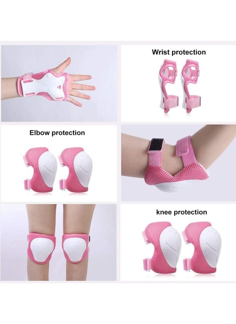 Generic Kids Sports Protective Gear Set 6 Pcs Knee Elbow Pads Wrist Guards for Skating Cycling Scooter (3-10 Years, Multicolor)  - Image 3