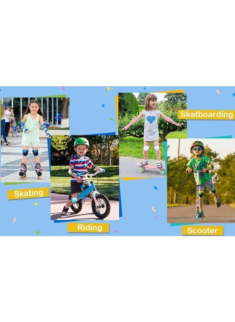 Generic Kids Sports Protective Gear Set 6 Pcs Knee Elbow Pads Wrist Guards for Skating Cycling Scooter (3-10 Years, Multicolor)  - Image 5