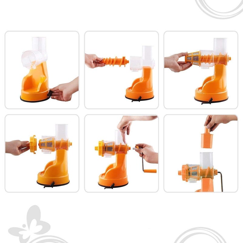 DEVANI IMPEX Portable Juicer Machine Juicer Hand Juicer for Fruits and Vegetables with Steel Handle Vacuum Locking SystemShakeFruit Juicer Machine for All Fruits Multi 1PC - Image 4