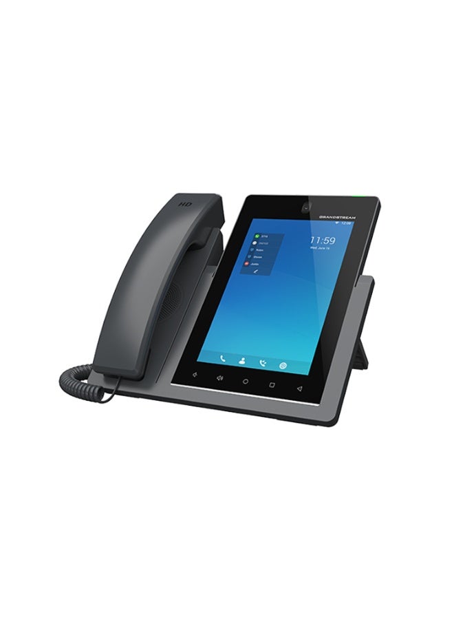 جراند ستريم هاتف فيديو عبر بروتوكول الإنترنت Grandstream GXV3470 | 16 خطًا، 16 حساب SIP | شاشة لمس ملونة 7 بوصة | واي فاي 6 | منفذ إيثرنت جيجابت مزدوج مع تقنية PoE مدمجة - Image 4